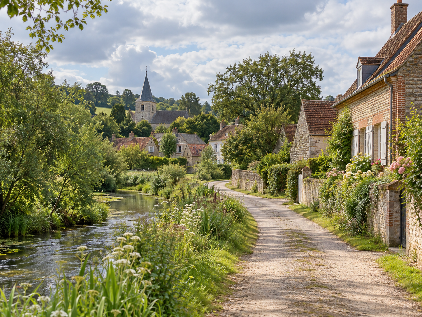 Chemin au bord de la Canche